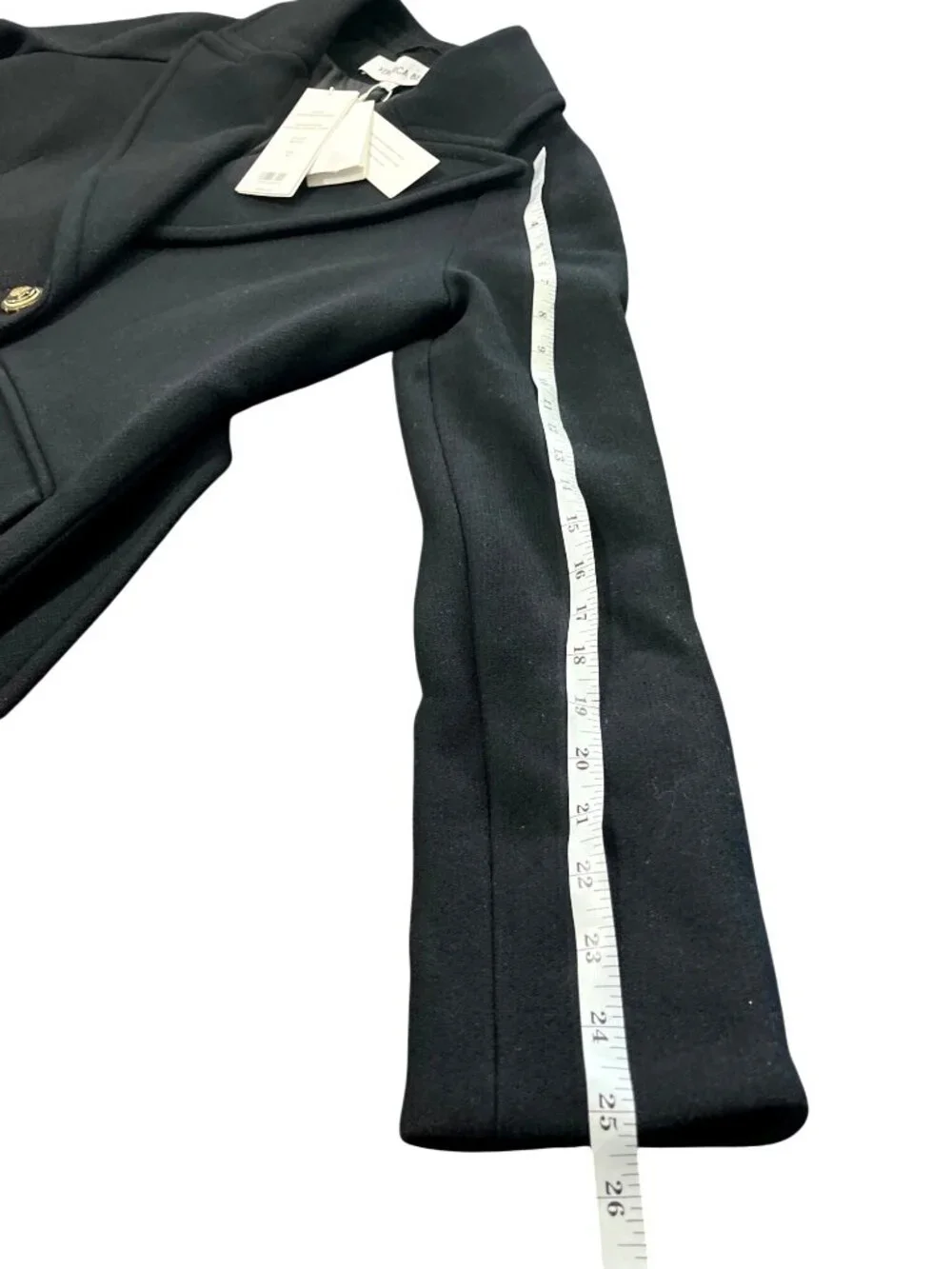 Veronica Beard Women XS Wool Coat Frattini Dickey Double-Breasted Black $998 NEW - Picture 7 of 12